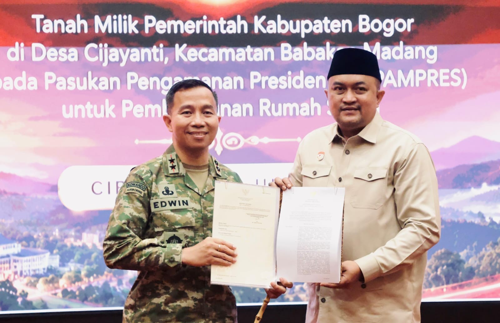 Rudy Susmanto Resmi Hibahkan Tanah untuk Paspampres, Rusun Personel Dibangun di Cijayanti